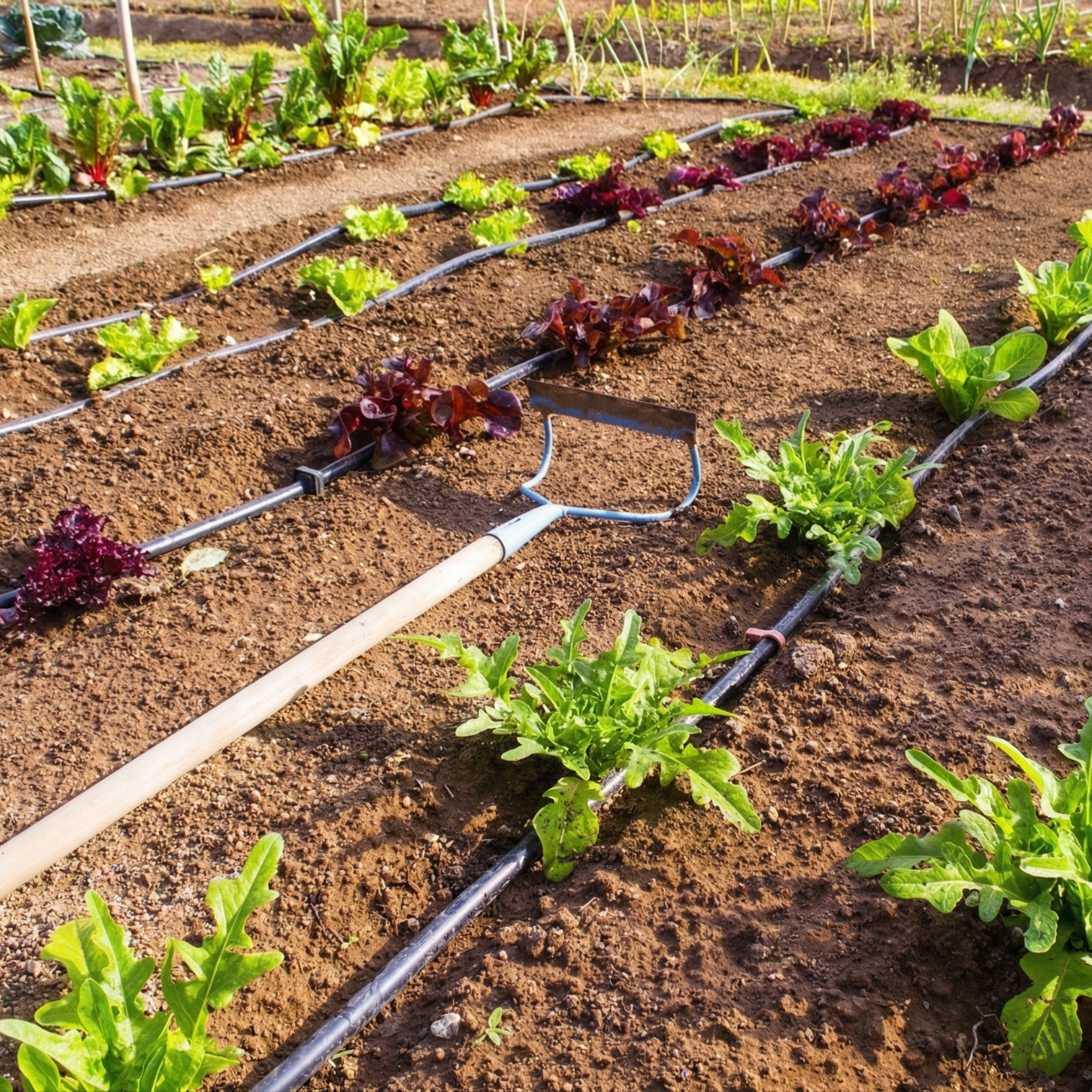Roll of pressure-compensating drip irrigation tape for mechanized field laying.