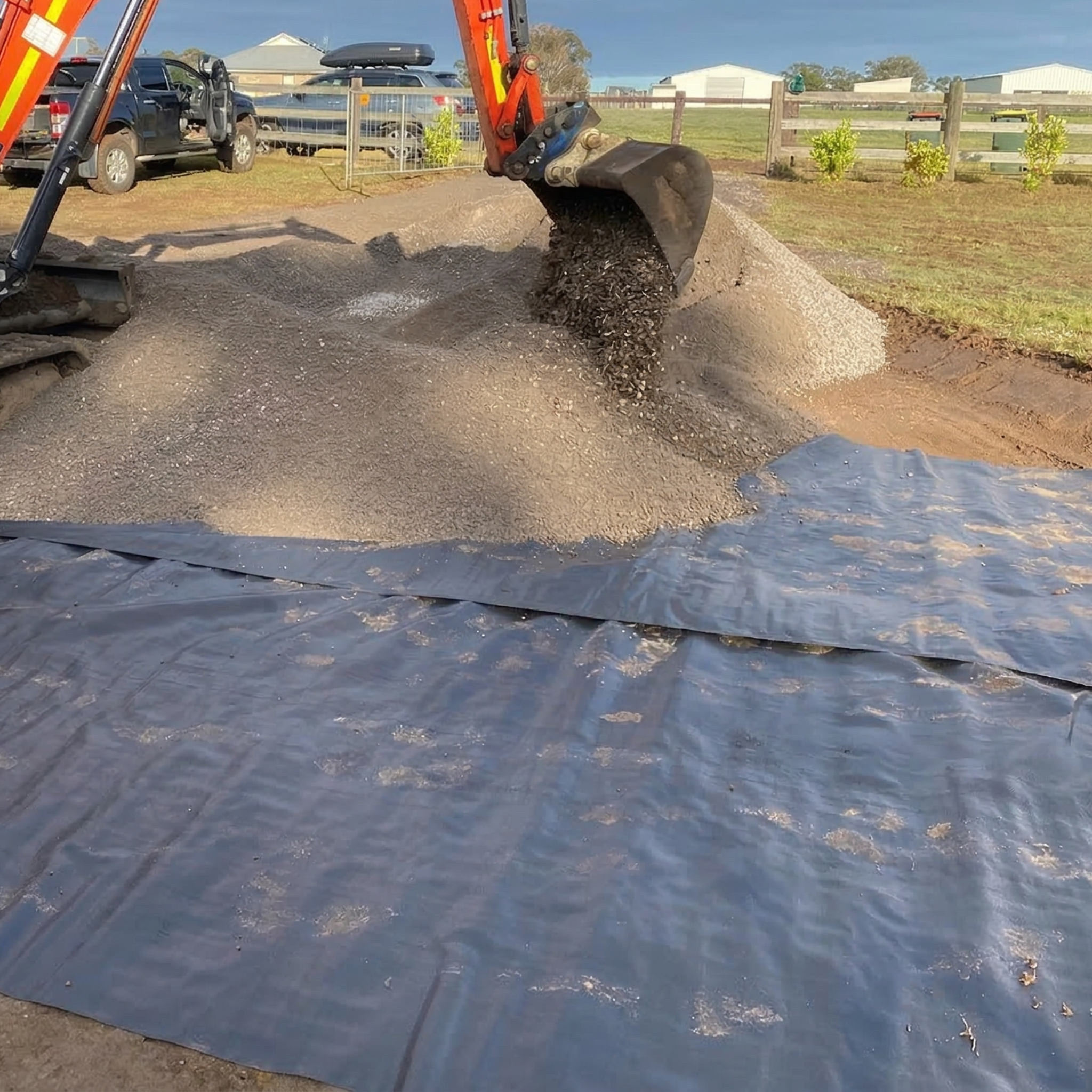 Application of PP woven geotextile in construction and roadway projects.