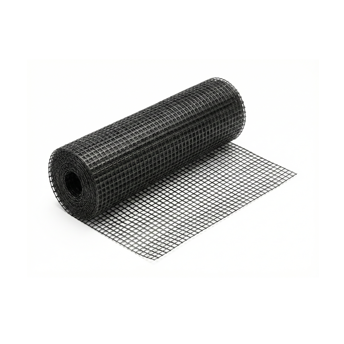 Rouleau de géogrille biaxiale noire pour le renforcement des sols et la stabilisation des terrains dans des projets d'ingénierie en République dominicaine.