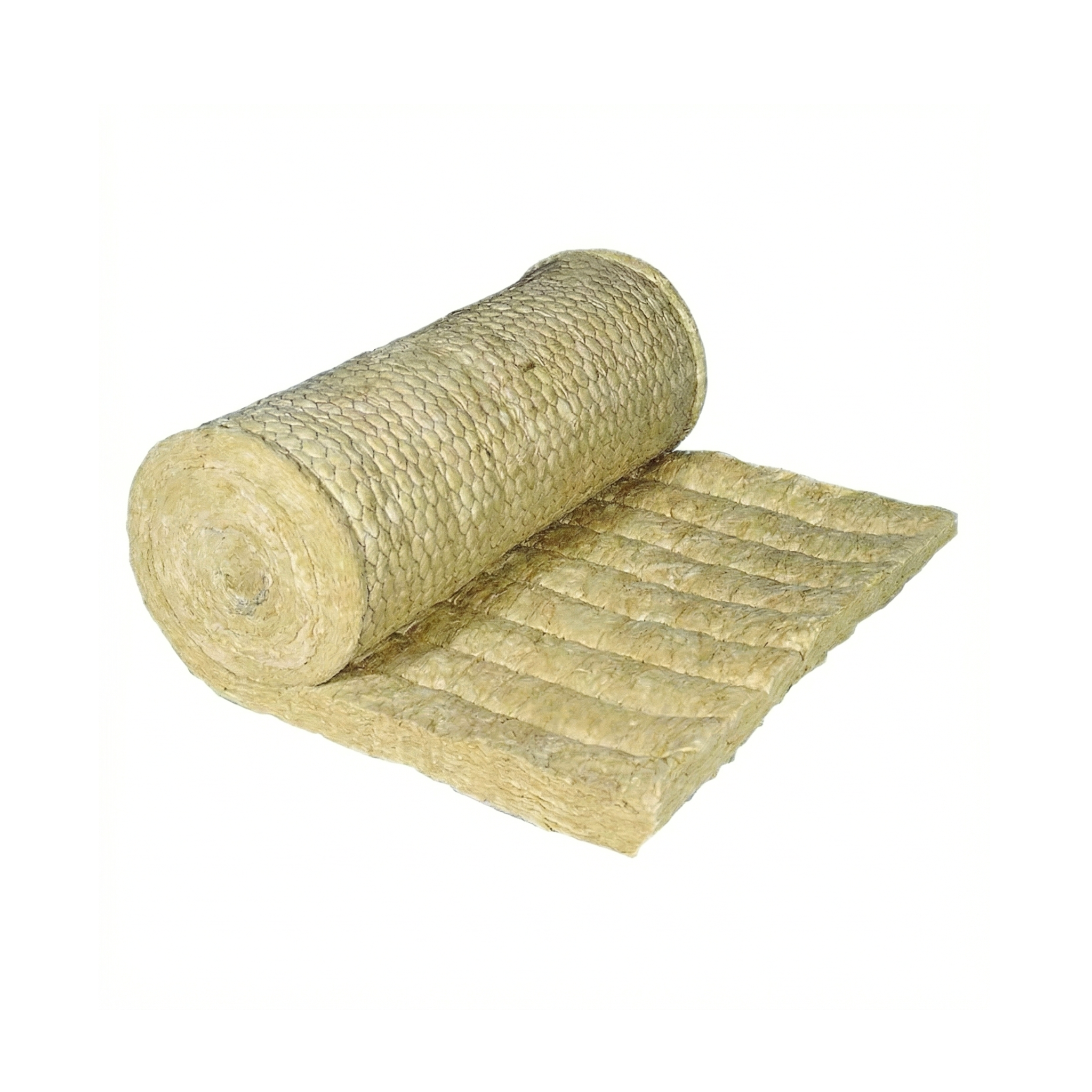 Rollo de lana de roca mallado