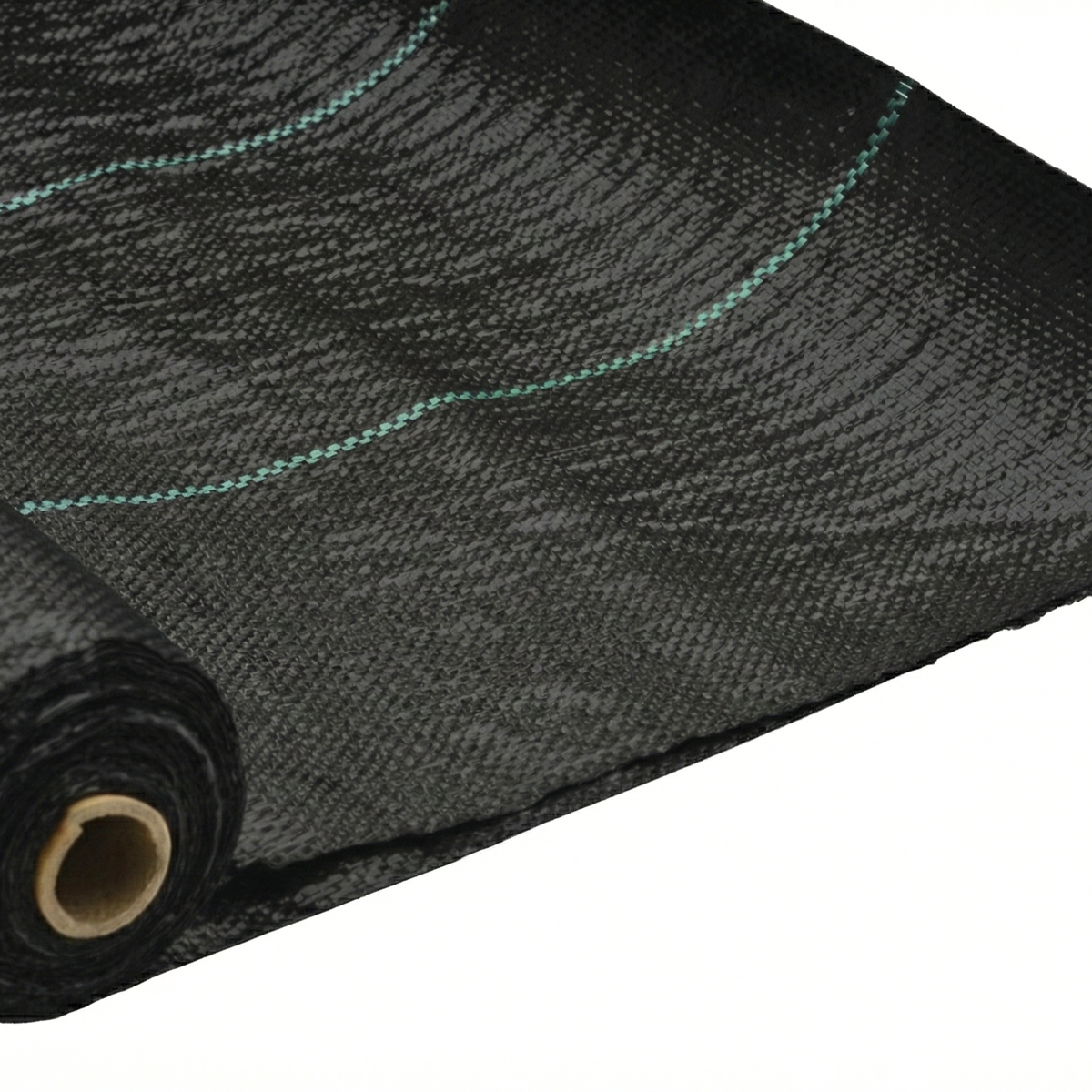 Toile couvre-sol ou agrotextile noir haute résistance déployée pour la protection des cultures et le jardinage à Santiago, République dominicaine.