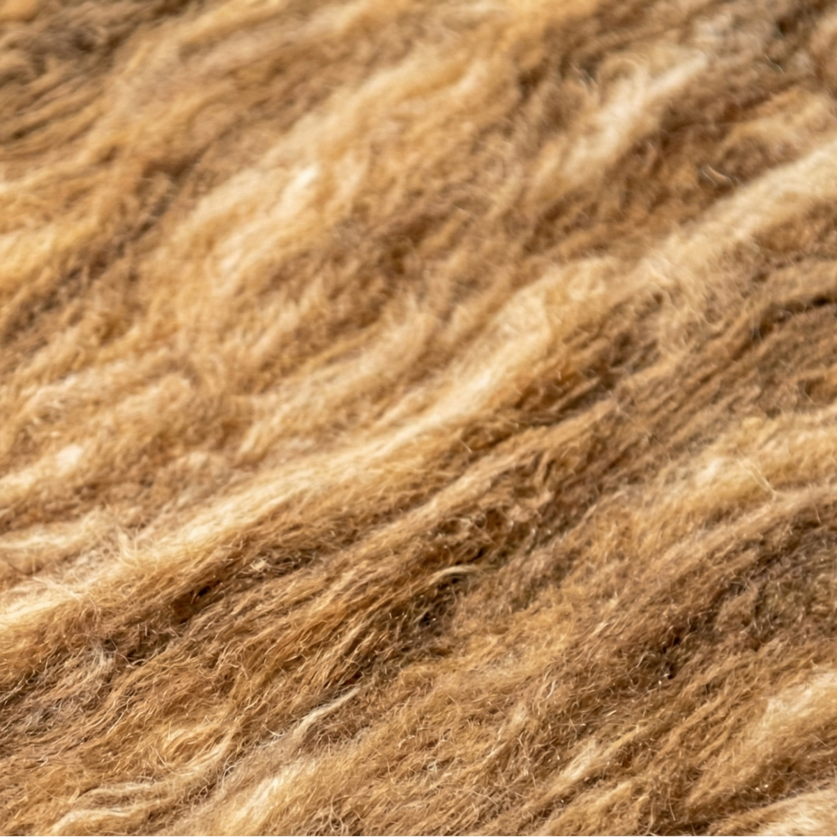 Detail of the rock wool mineral fiber (stone wool) texture, a non-combustible insulation material in DR.