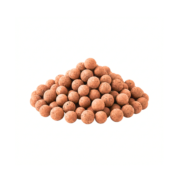 Bolas de arcilla expandida o leca, material poroso utilizado para mejorar el drenaje en macetas y paisajismo en República Dominicana.