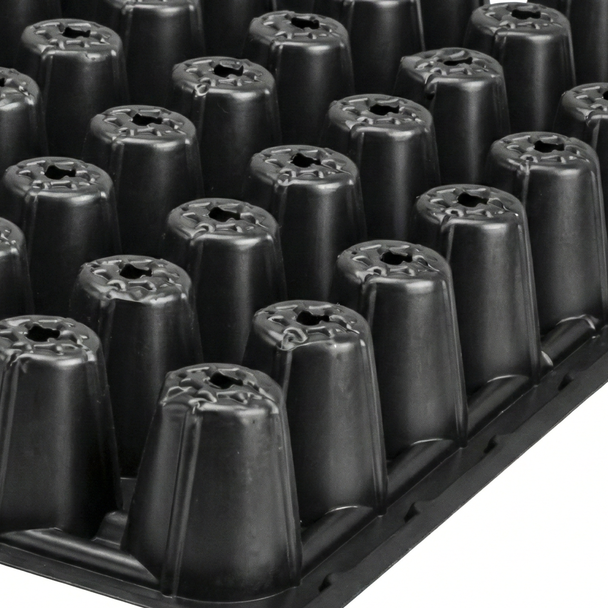 Plastic horticultural and ornamental tray