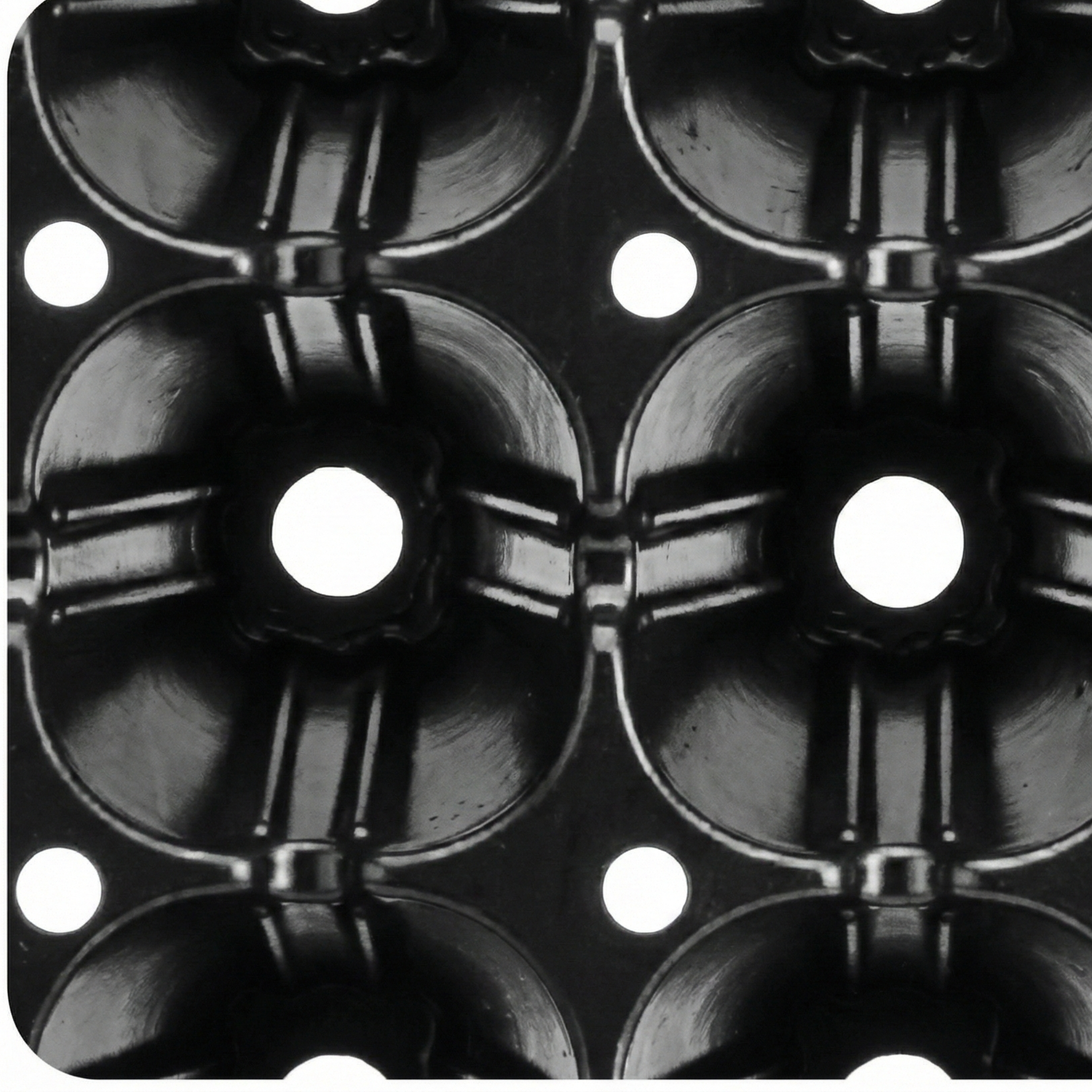 Plastic horticultural and ornamental tray