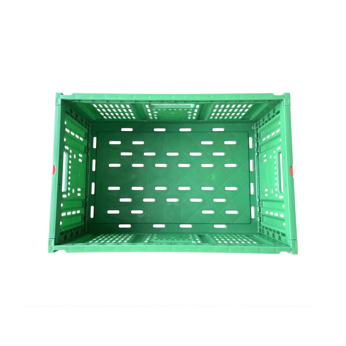 Détail des parois ventilées qui favorisent la circulation de l'air et la conservation des produits périssables.