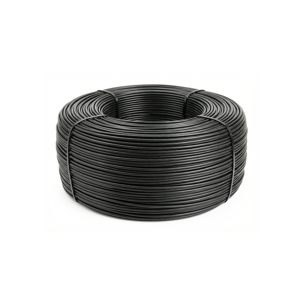 Roll of black HDPE welding rod used for thermofusion of geomembranes in the Dominican Republic.