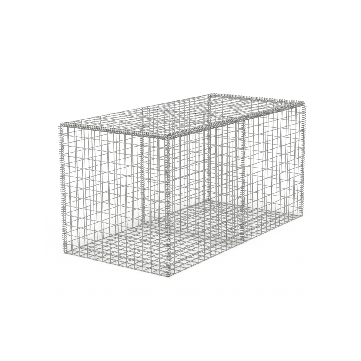 Gabion boîte à mailles soudées, structure rigide idéale pour les murs de soutènement et les projets d'aménagement paysager.