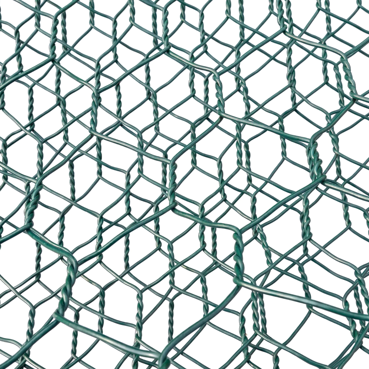 Gabion boîte à mailles hexagonales galvanisé avec revêtement PVC, idéal pour les murs de soutènement et le contrôle de l'érosion.