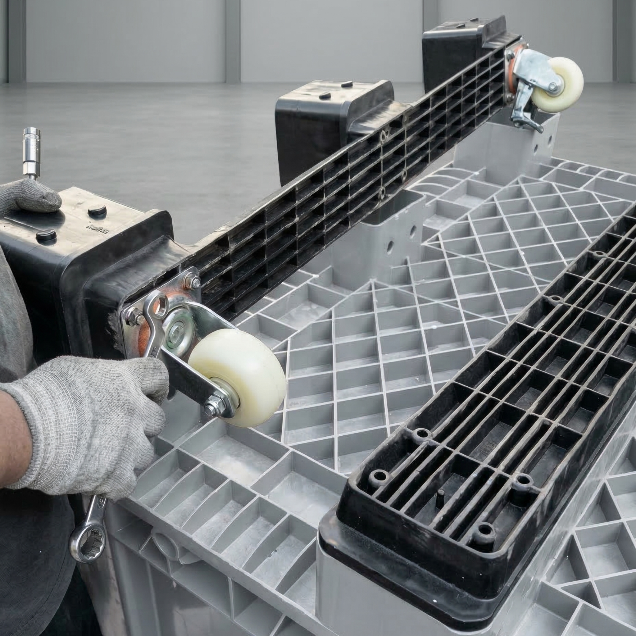 Palette en plastique caisse
