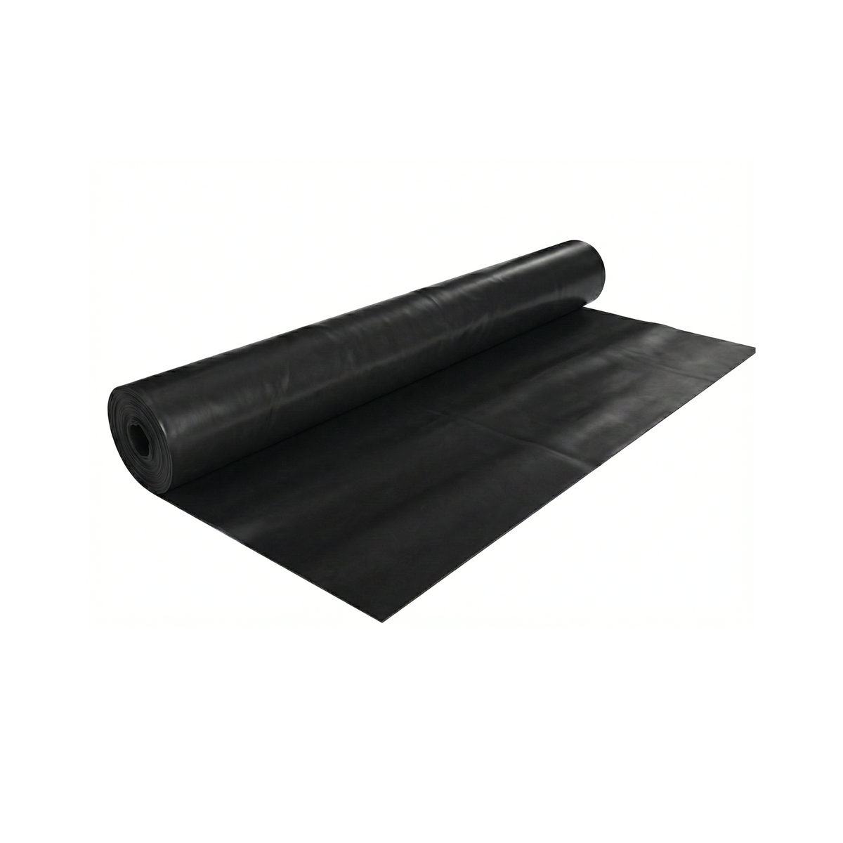 Rollo de geomembrana HDPE negra para impermeabilización en proyectos de construcción y obra civil.
