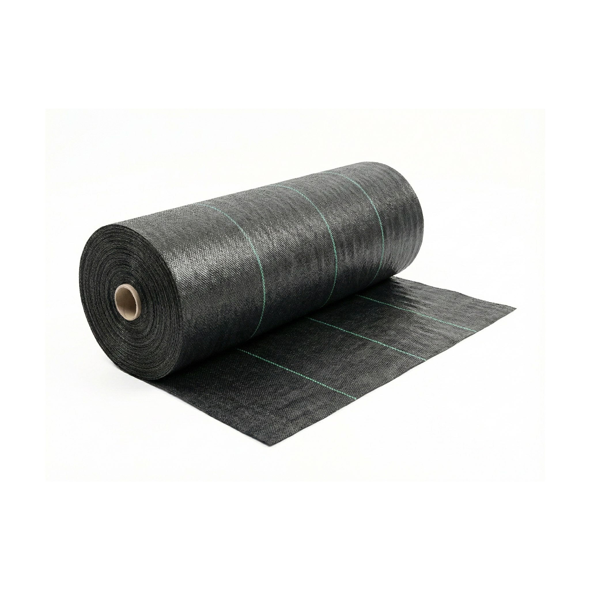 Rollo de malla antihierba negra o ground cover para control de maleza en invernaderos y proyectos agrícolas en República Dominicana.